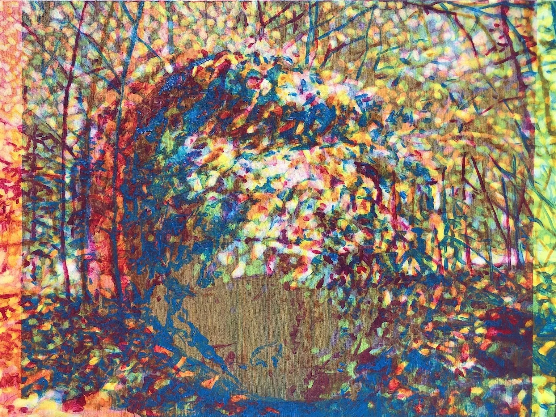 Monument 18 (side by side), oil on canvas, 24" x 32", 2025