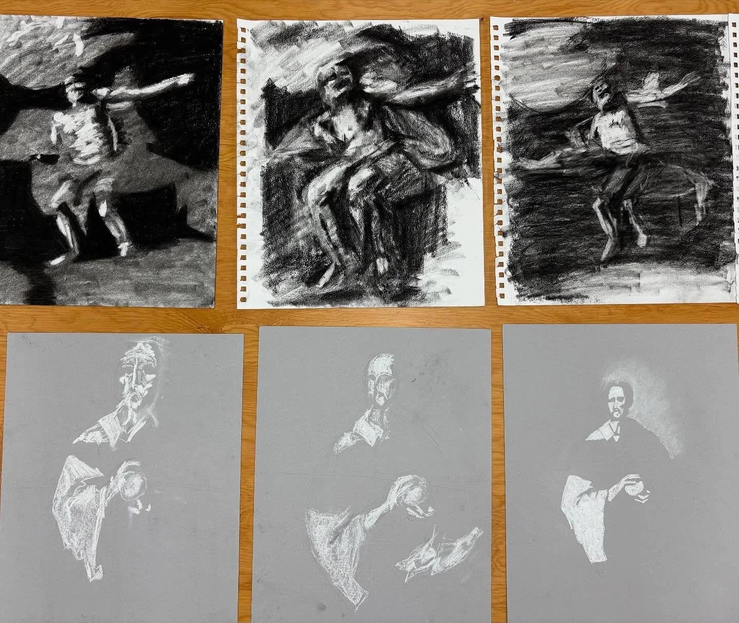 Check out these expressive and dramatic drawings made by students in my drawing class @arts.underground