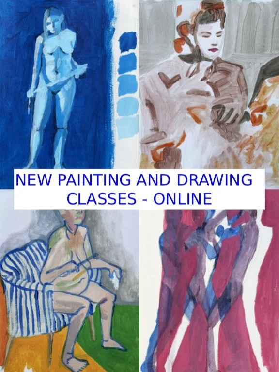 I have two new painting and drawing classes coming up in January online. I focus on the formal or &ldquo;visual flavours&rdquo; in painting and drawing (line, shape, form, composition, colour, translucency, opacity, light etc&hellip;) as well as help