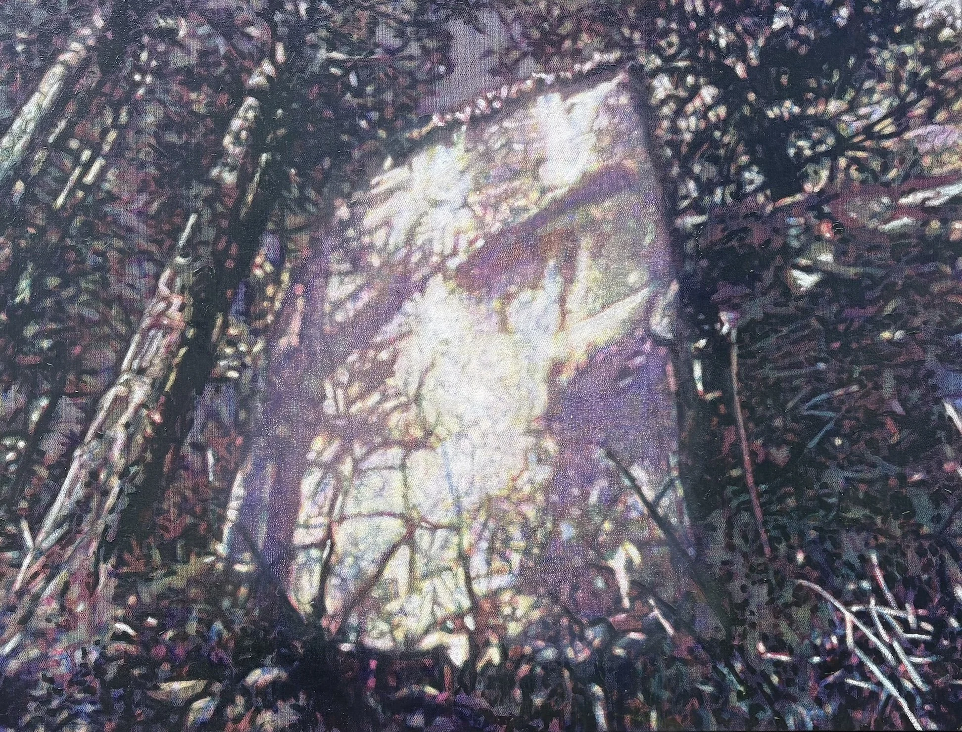 This Rock, oil on canvas, 27" x 36", 2026