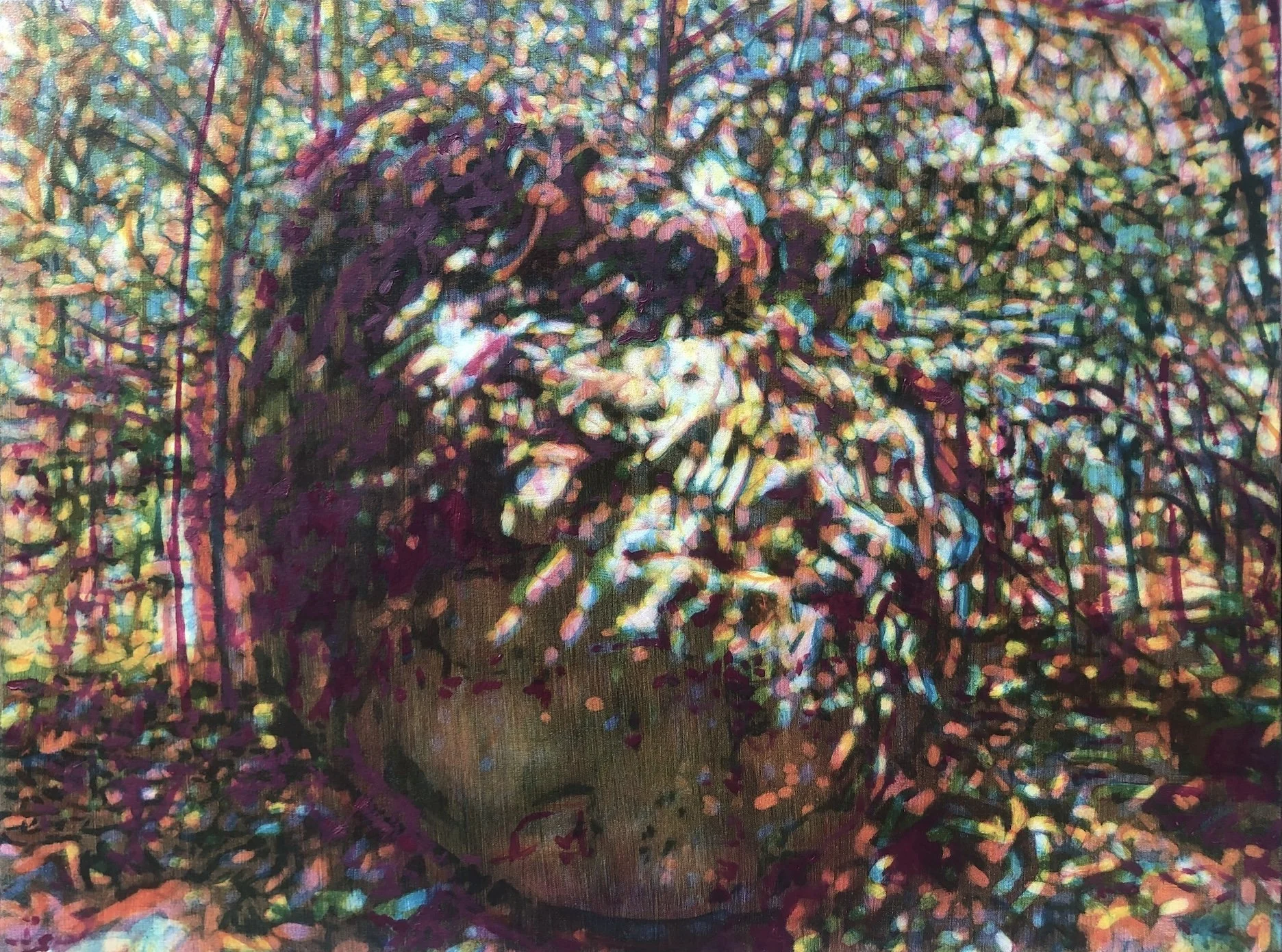 Monument 17 (near and far), oil on canvas, 24" x 32"