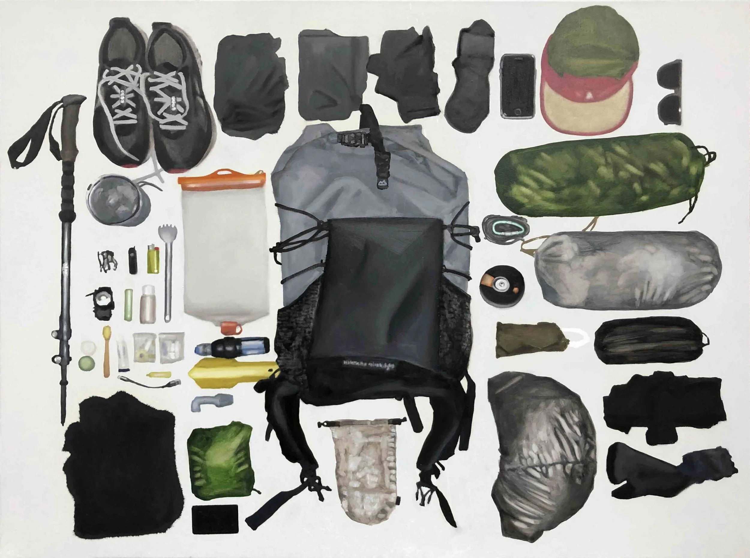 Gear Layout, oil on canvas, 36" x 48", 2023