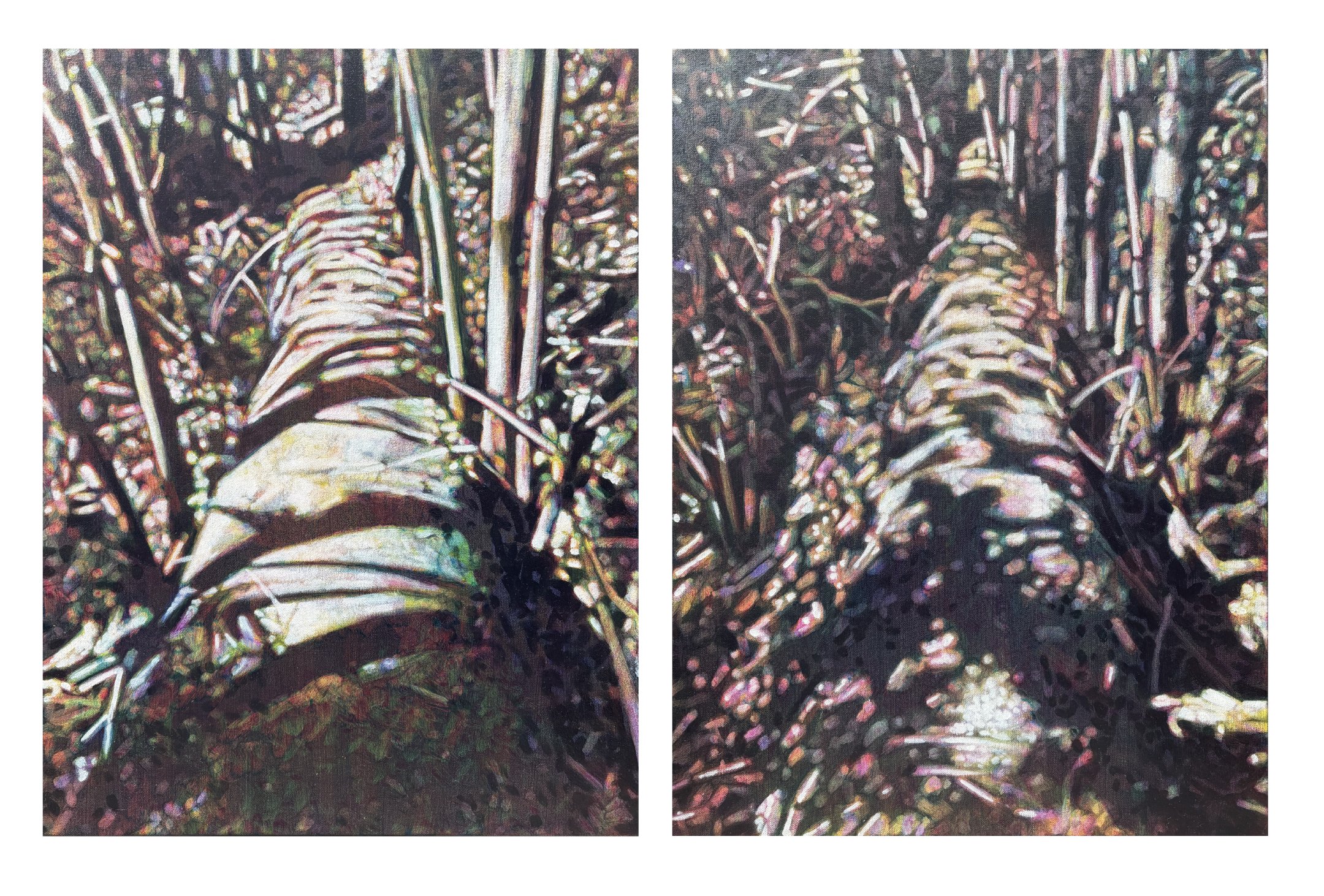 Flow Line, oil on canvas, 24" x 18" each, 2026