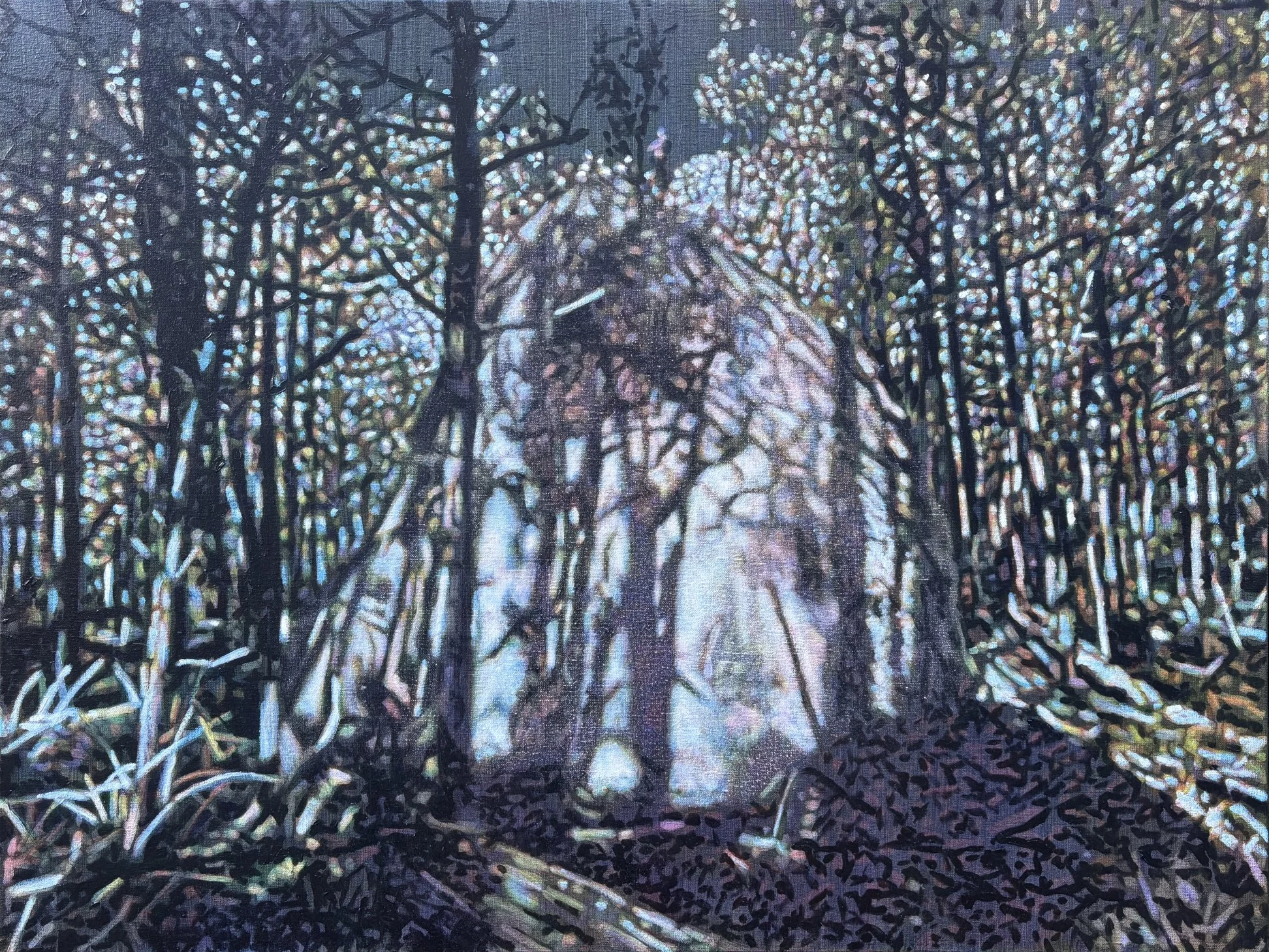 This Rock 3, oil on canvas, 27" x 36", 2026