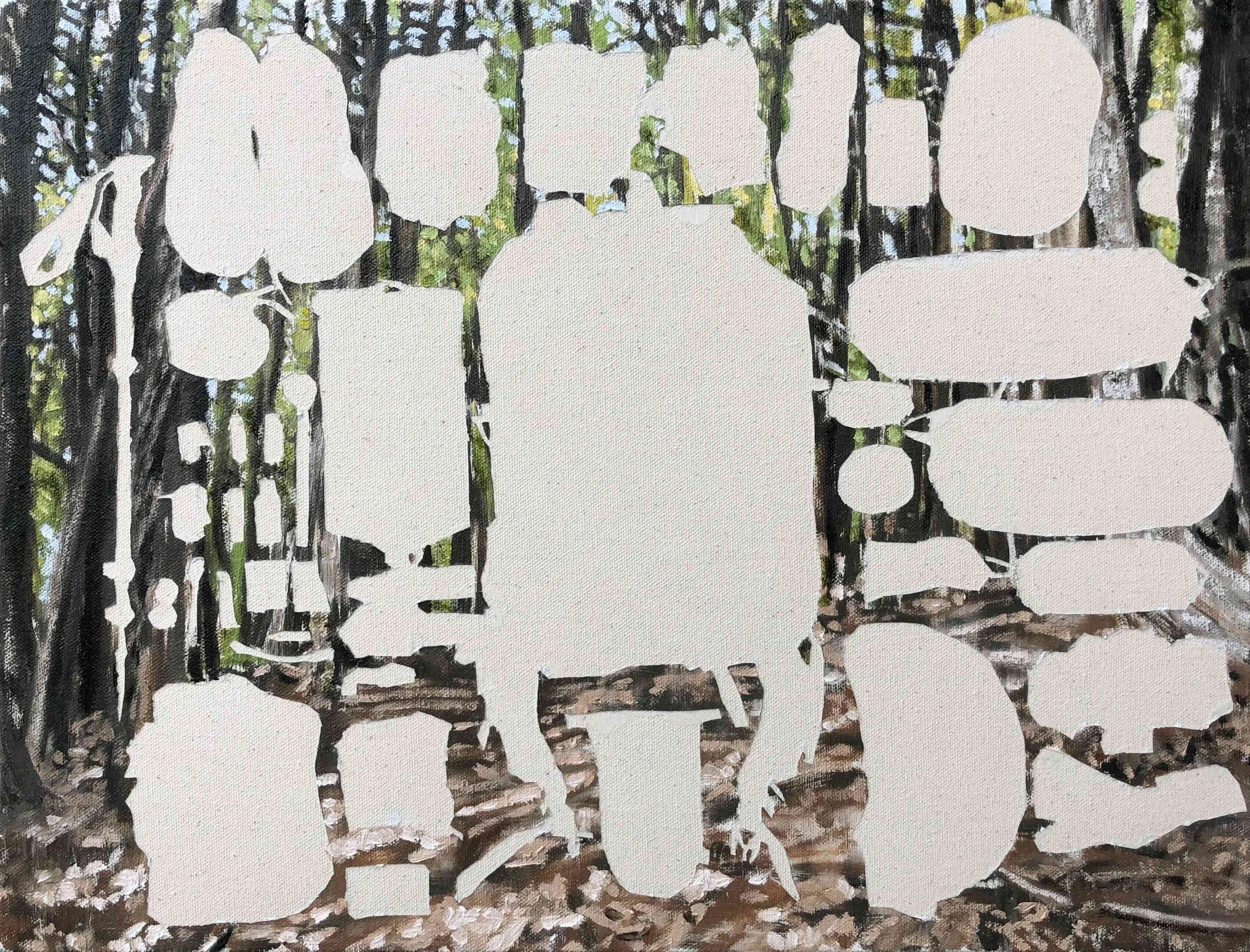 Gear Layout 2, oil on canvas, 16" x 24", 2023