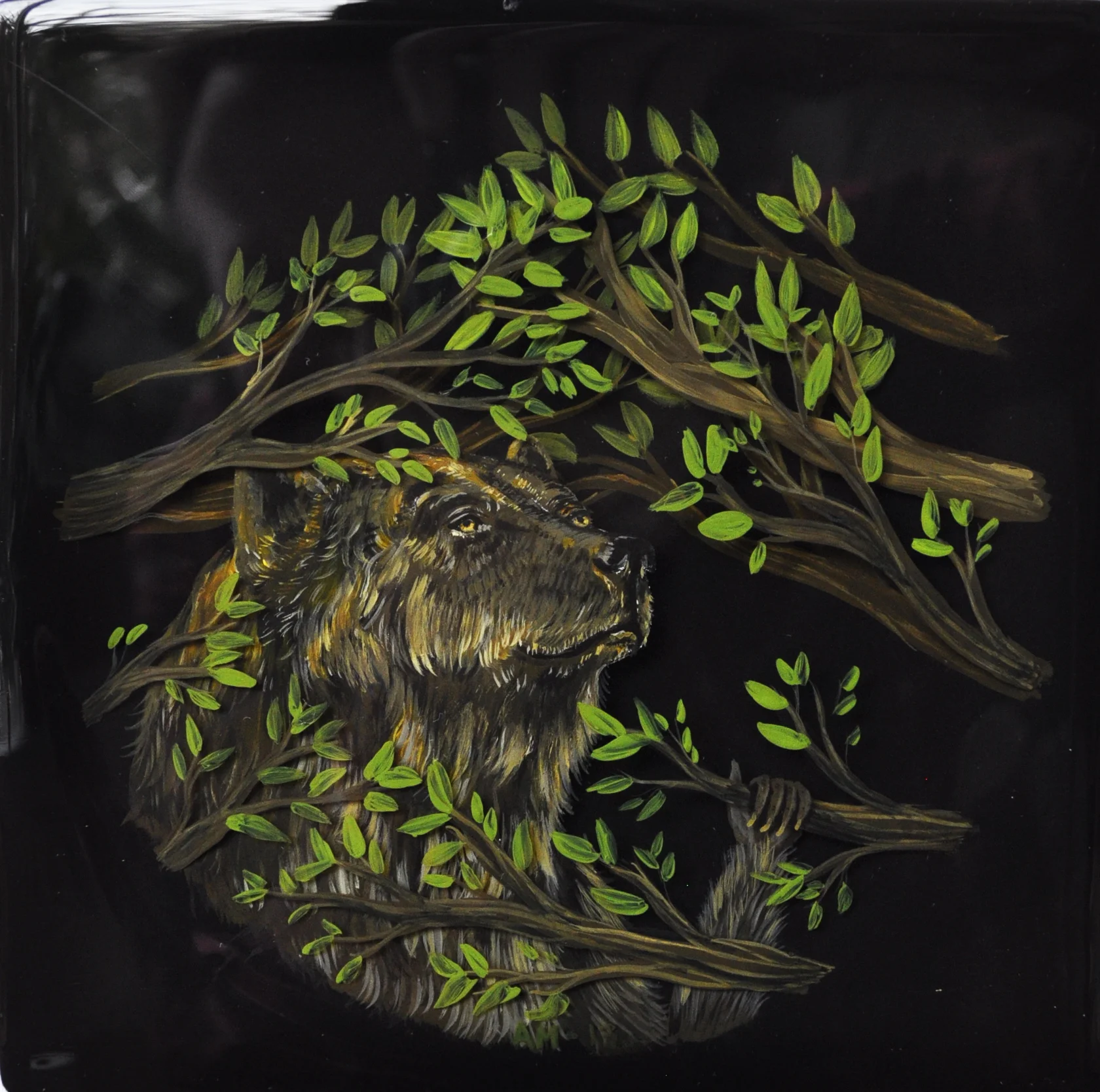 Grizzly in the Thicket (Detail)