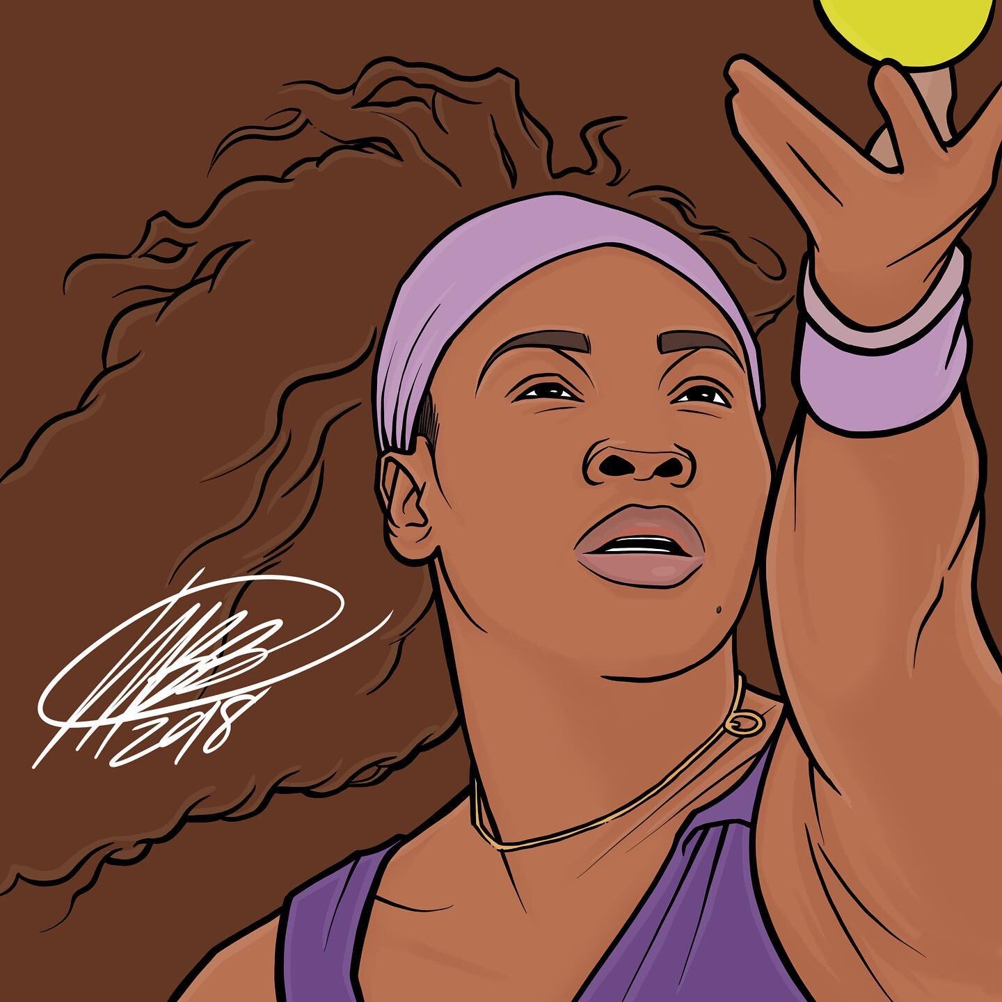 The Goat: Serena Williams @serenawilliams #MommaSmash #SerenaWilliams ::: #bbsketch