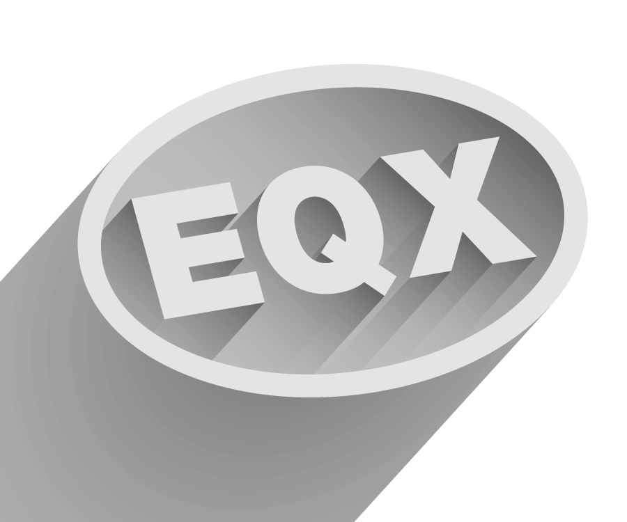 EQX logo. EQX has always been associated with the ubiquitous international oval sticker, they just needed a little bit of style.