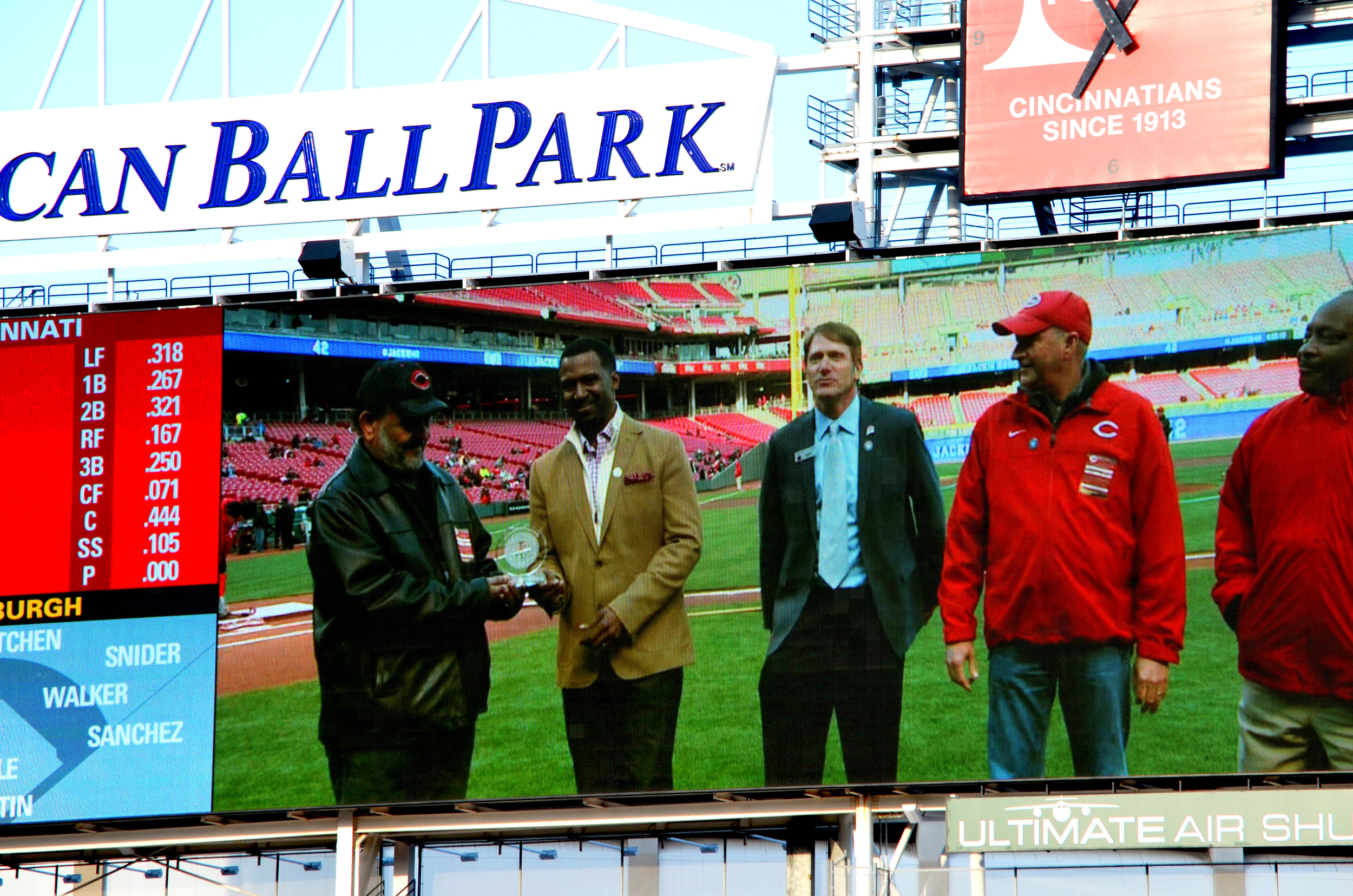  Clay Holland ( Owner and President), Sean Rugless (President of African American Chamber of Commerce), Charlie Frank (Cincinnati REDS), Chris Bain (Kokosing Construction Co.) Joe Morgan (MLB Hall of Famer and Former Cincinnati Reds Player). 