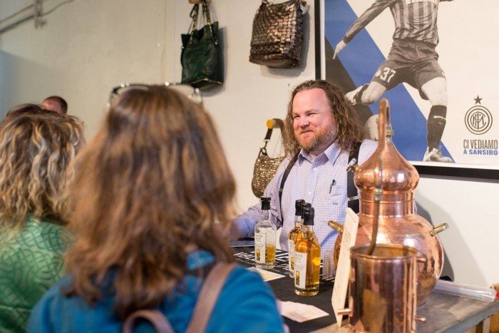 Jason TVD Tasting Jason O’Donnell, Owner of Tualatin Valley Distilling, pouring whiskey samples for guests. (Photo courtesy of Tualatin Valley Distilling)