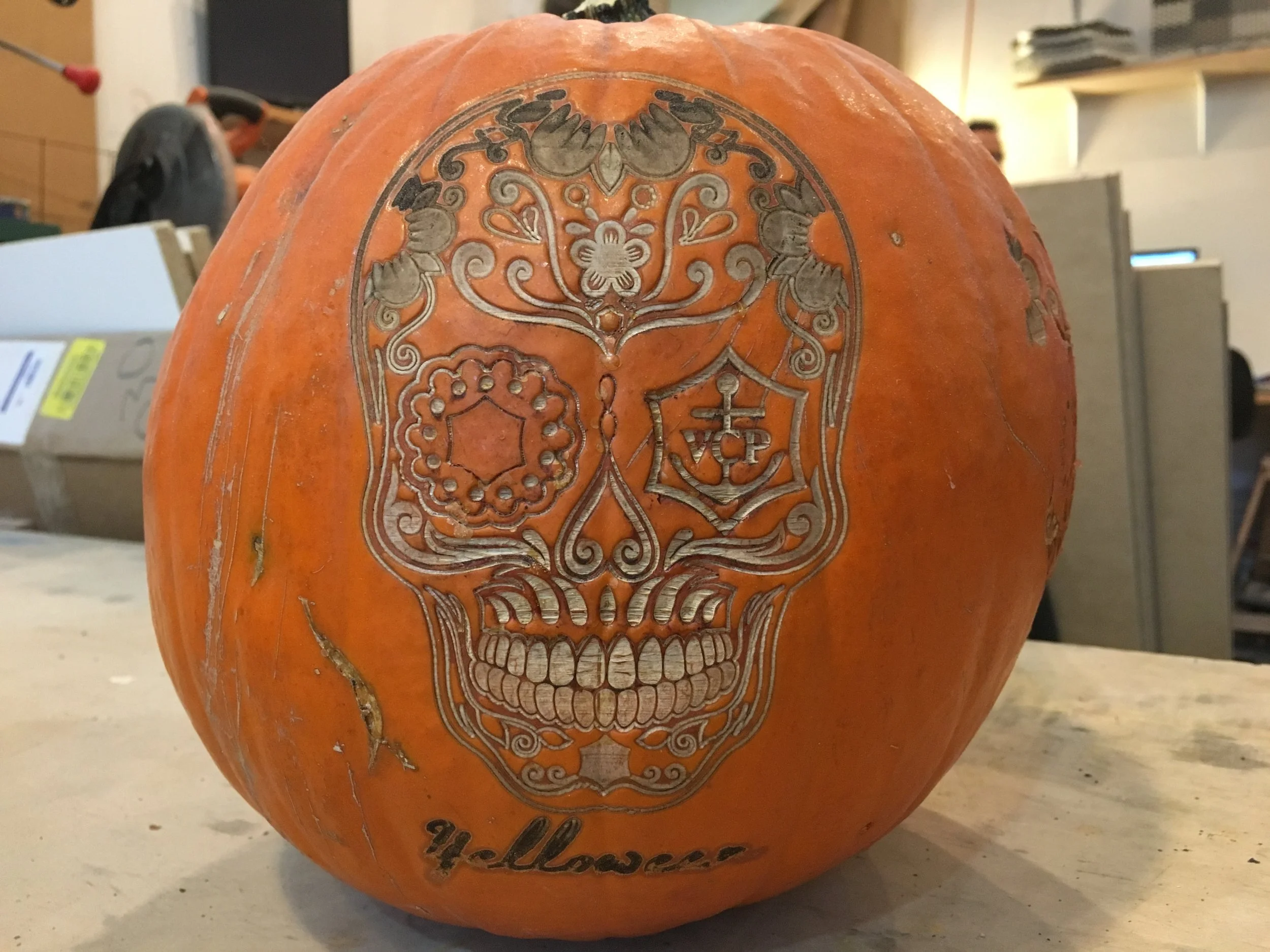 Raster Etched Pumpkin