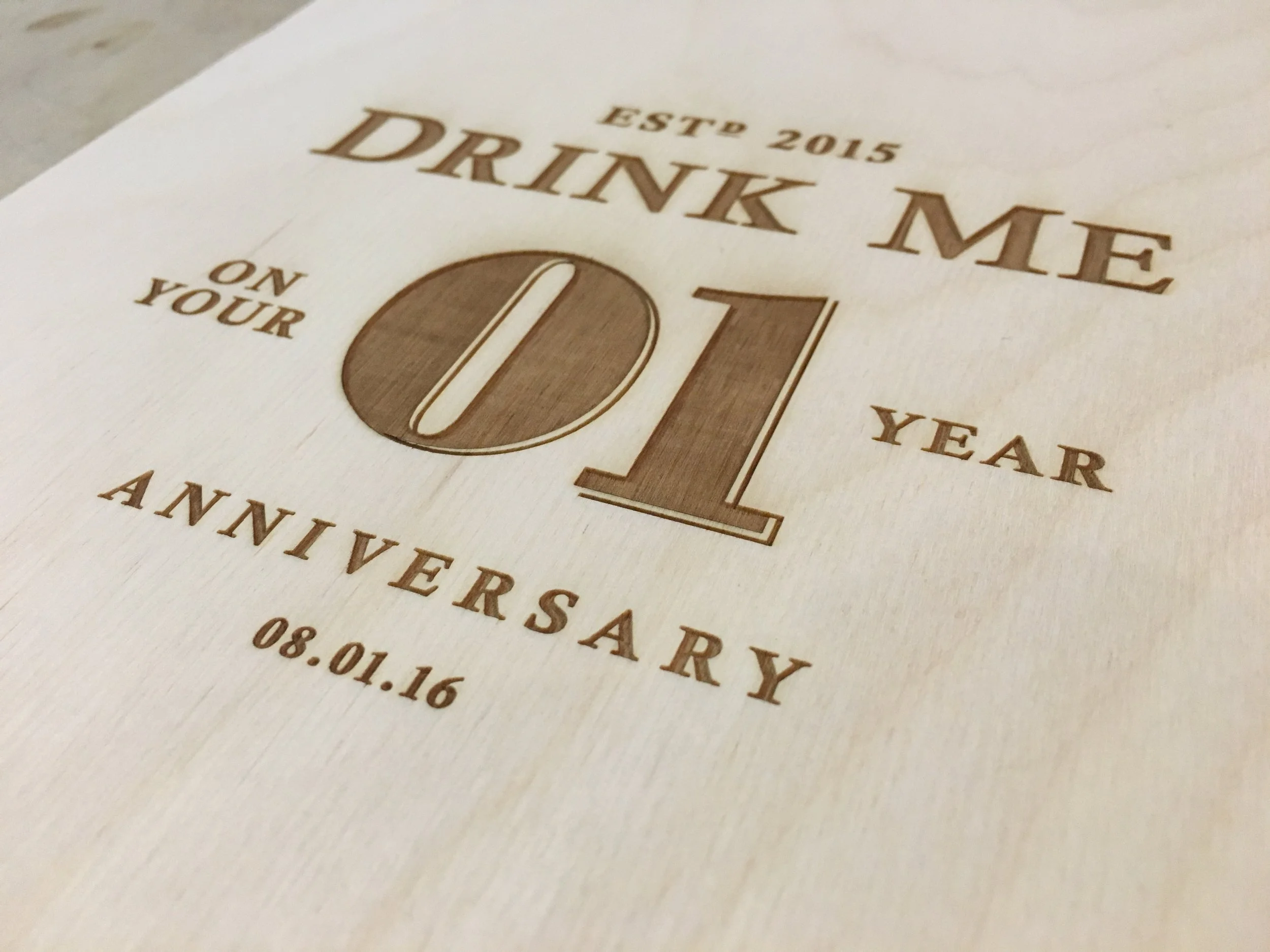 Raster Etched Plywood