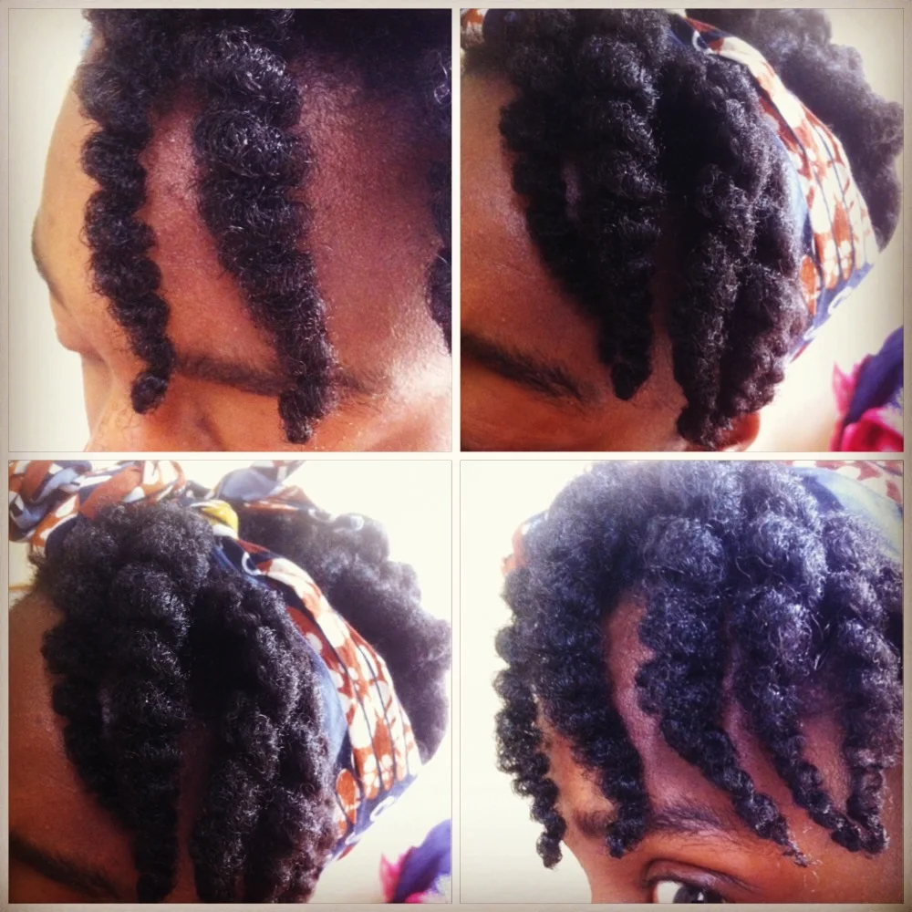 Chunky twist out style after the trim - April 2014