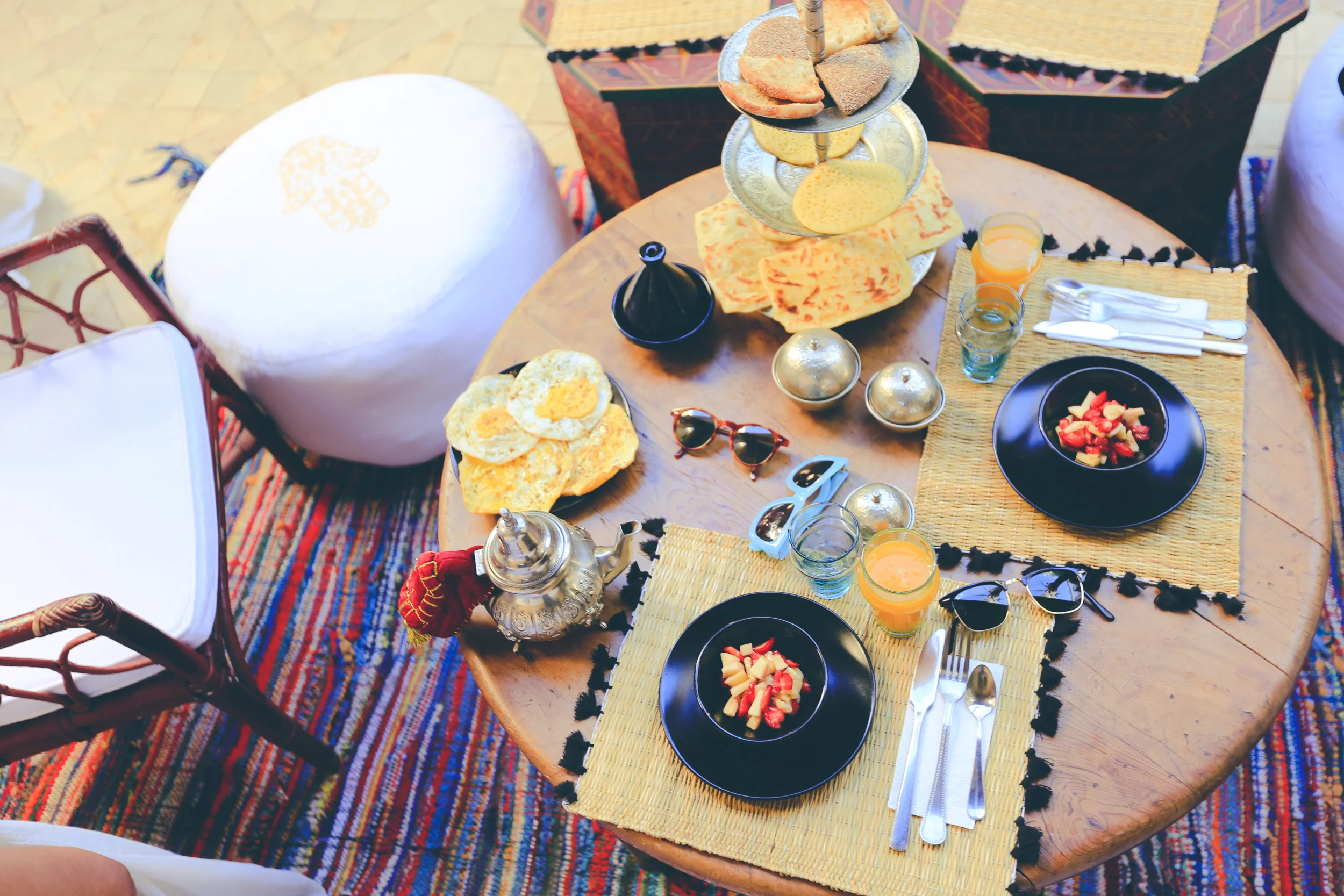 Our amazing breakfast at our AirBnB