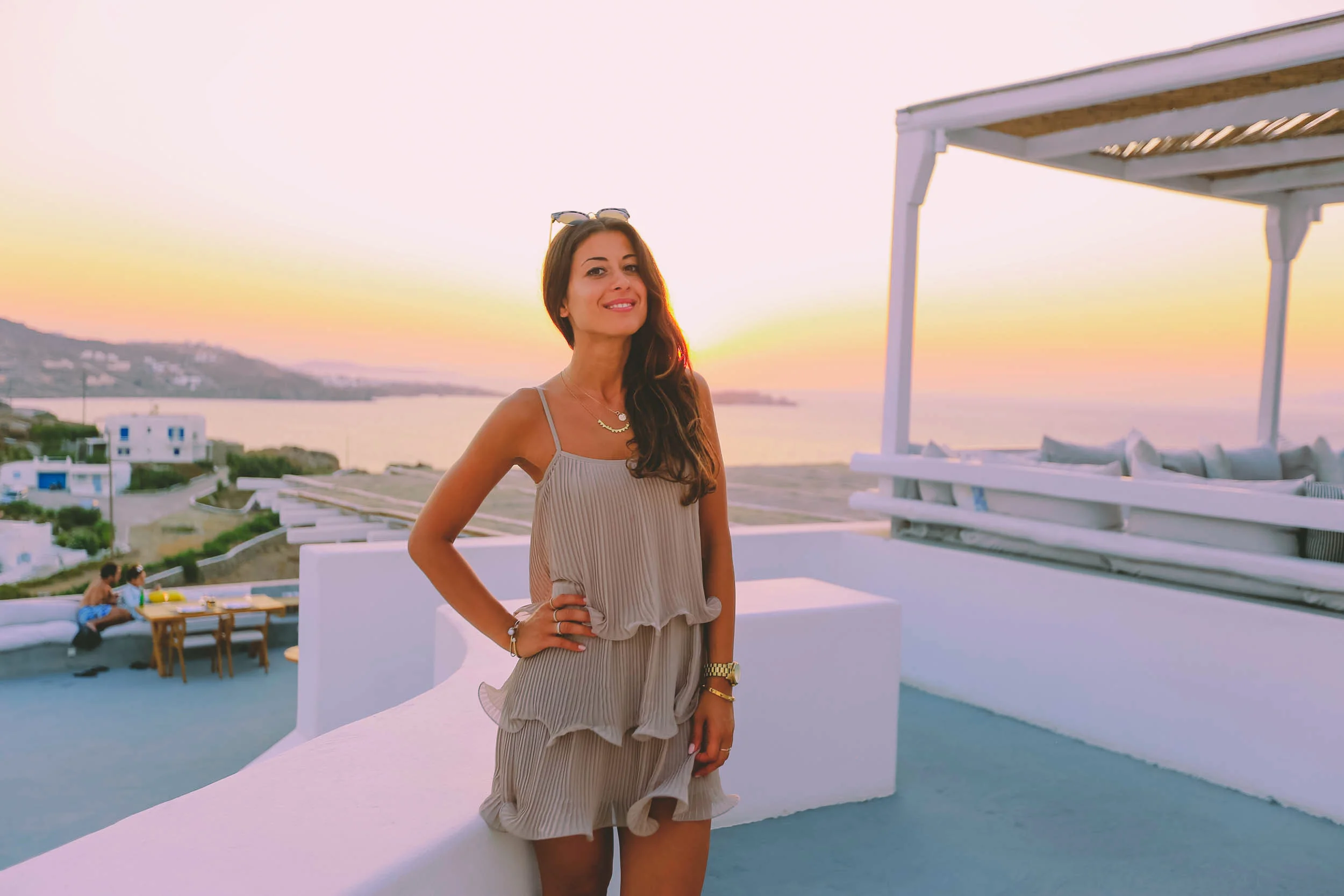 The sunset view from Boheme Hotel terrace