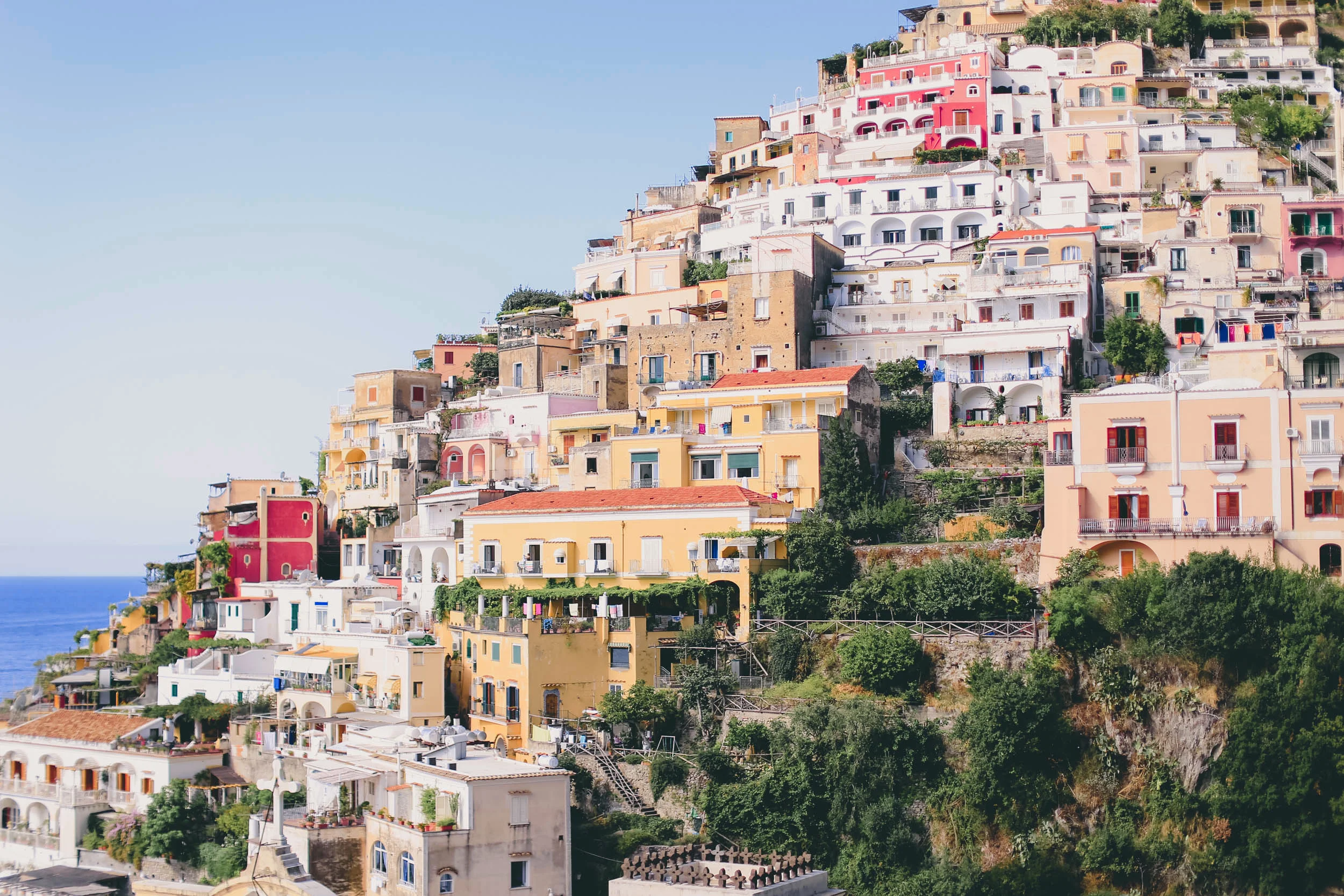 The beautiful colorful houses of Positano