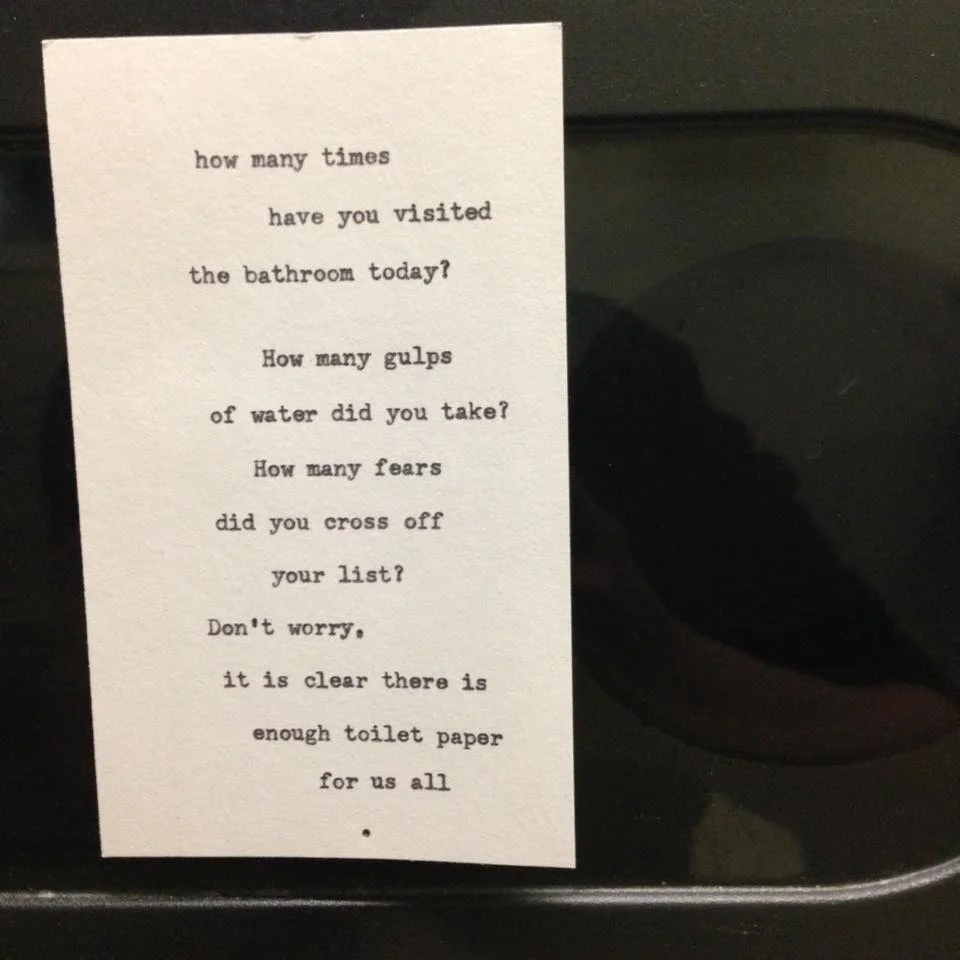 Toilet paper dispenser essence. Photo: Heidi Parkes