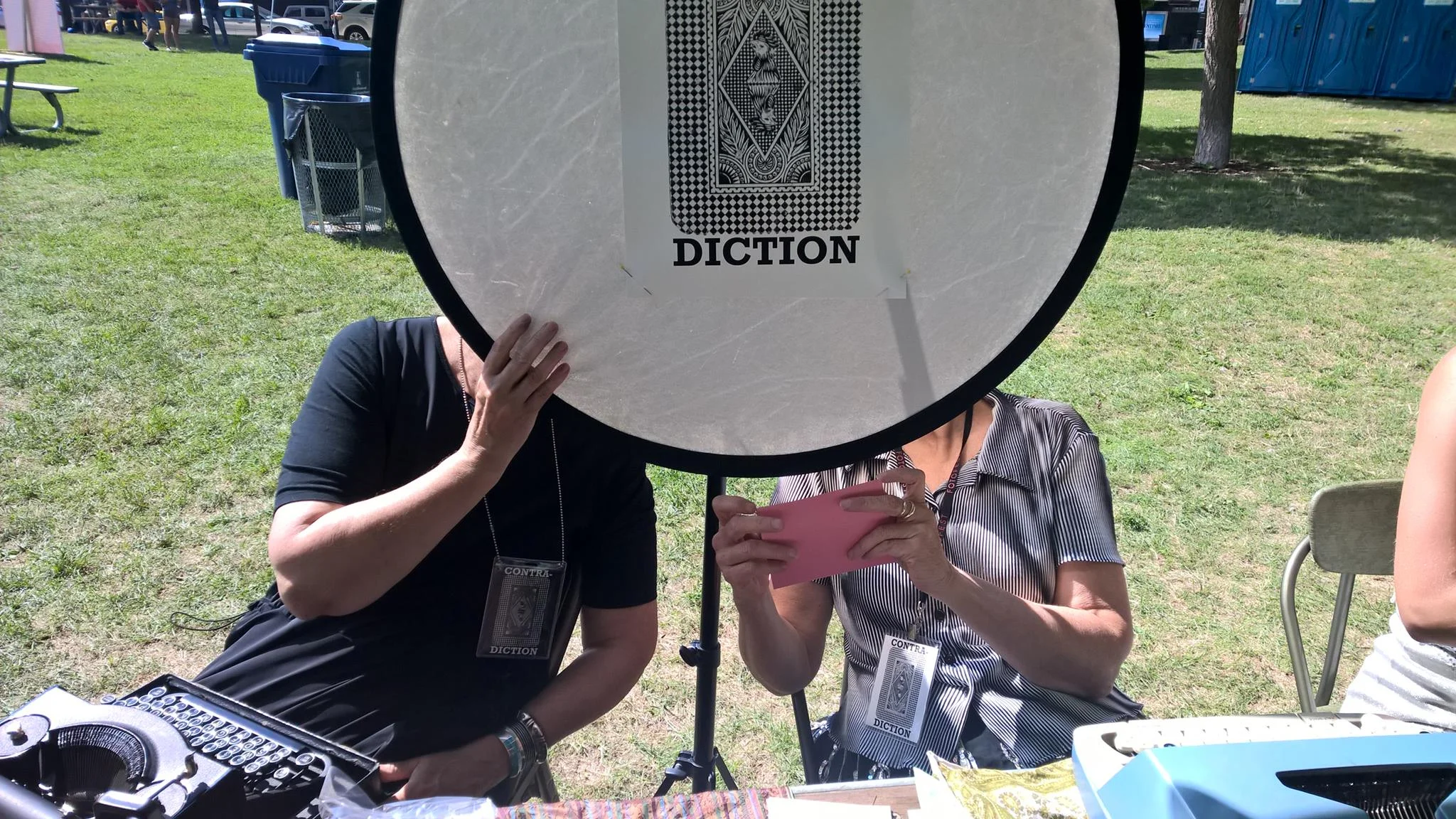 Contra and Diction would converse behind their curtain, but never actually agree as to what you should do. Photo: Stephanie Weidenhoeft