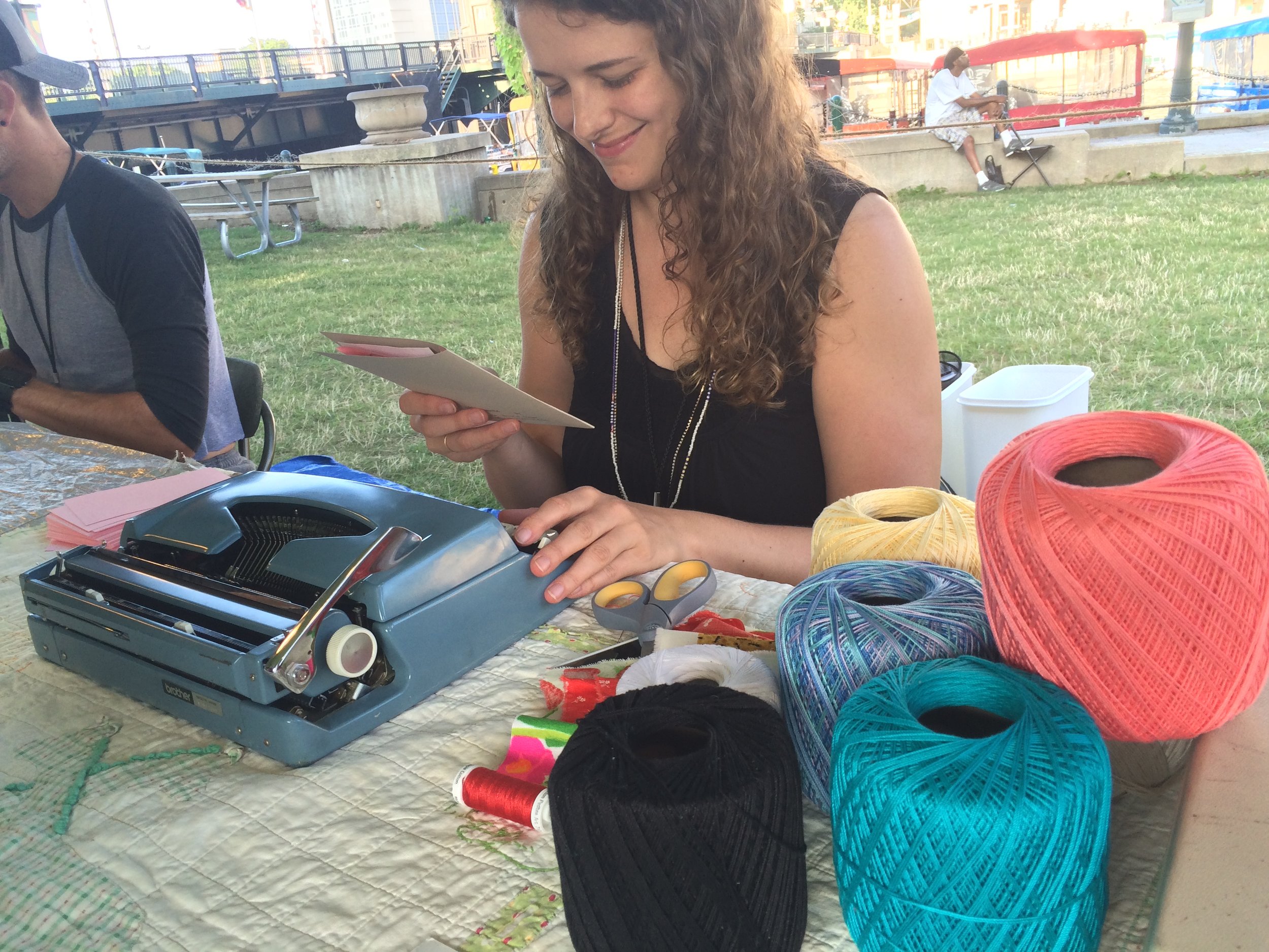Mending advice included an actual string stitched into the typewritten response. Photo: Susan Wozny