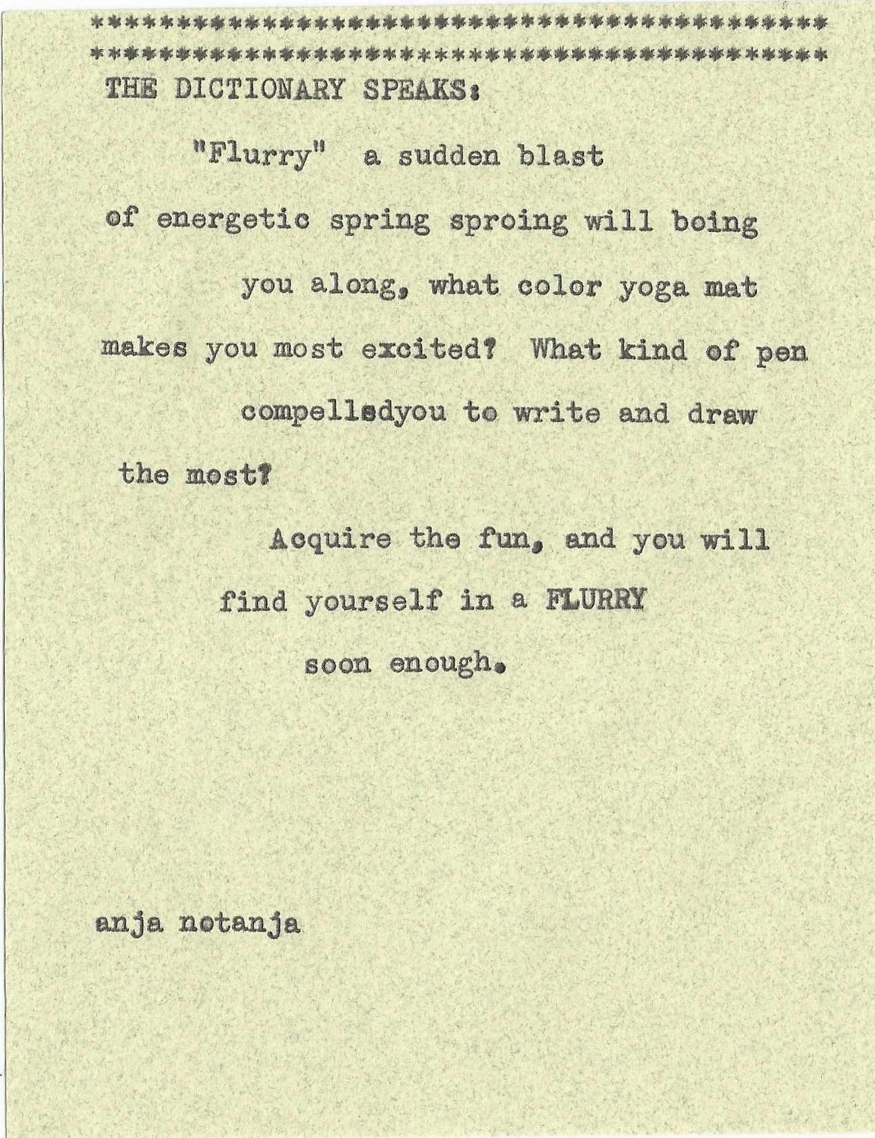 Dictionary Advice by Anja