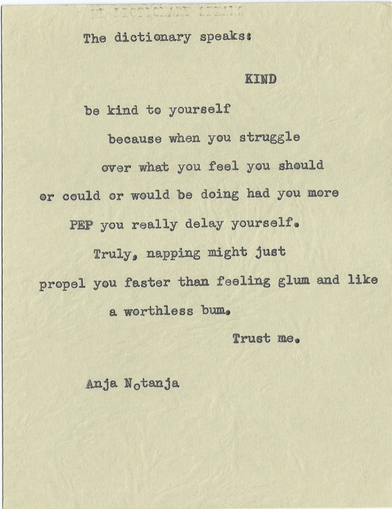 Dictionary Advice by Anja