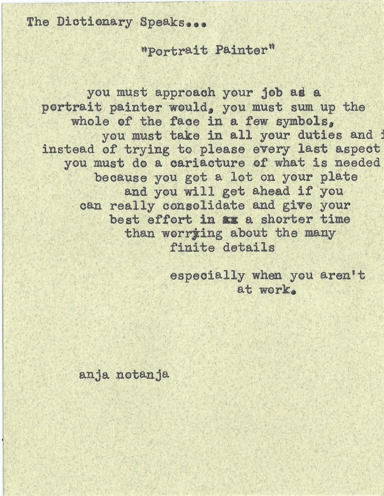 Dictionary Advice by Anja