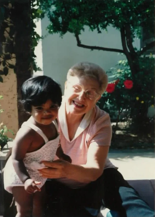 Me, as a wee little one, and Grandma Rose - October 1987