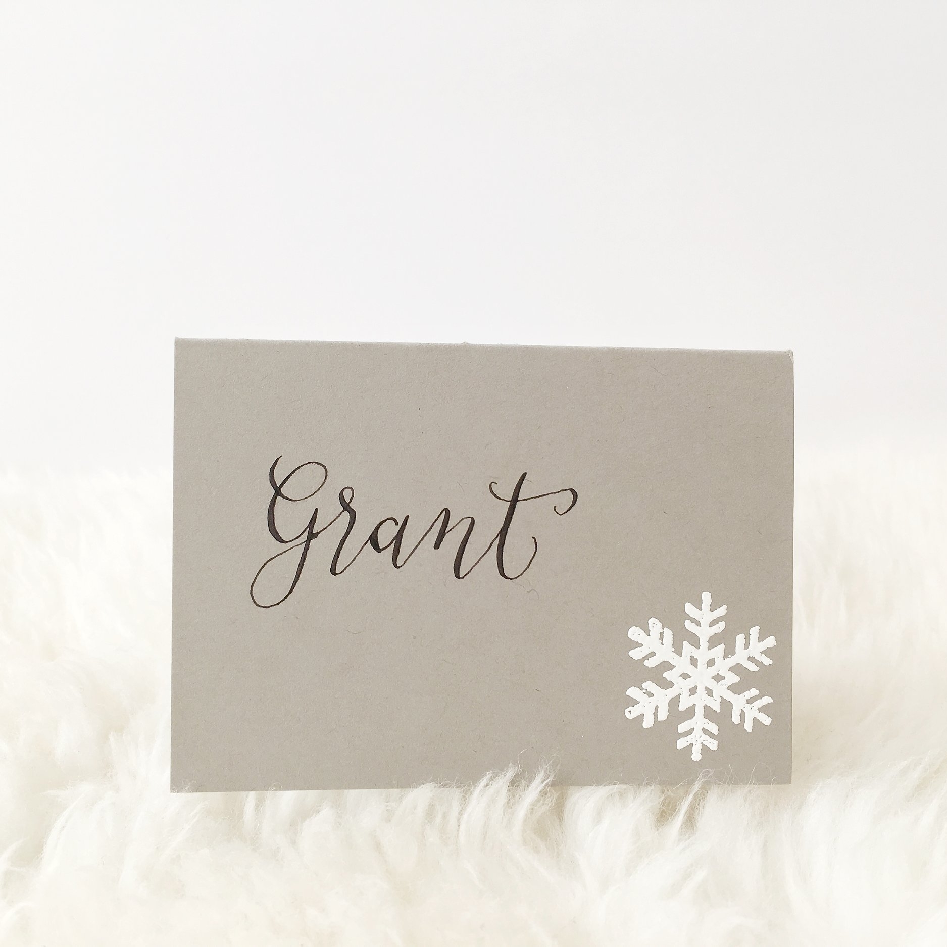 Snowflake Holiday Place Cards