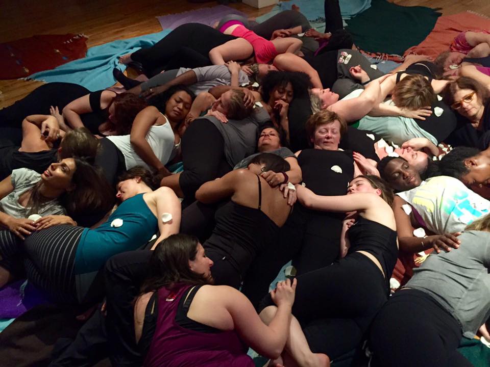 I end all of my classes in a puppy pile! Nobody ever wants to leave!