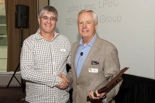 John Lang receiving the SEN Design Group Innovation Award.