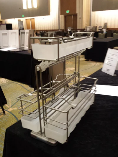 Hafele under sink pull out storage displayed at SEN 2015 Conference.