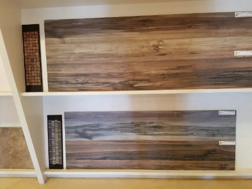Wood look tiles