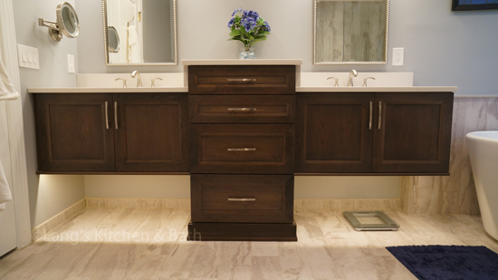 Take Your Vanity Design To A New Level, Double Vanity With Tower In The Middle