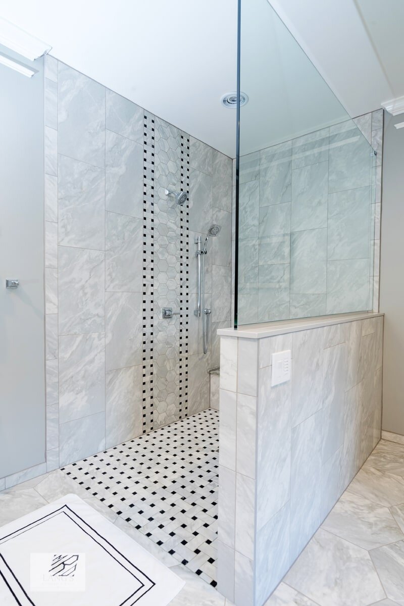 bathroom design with open shower