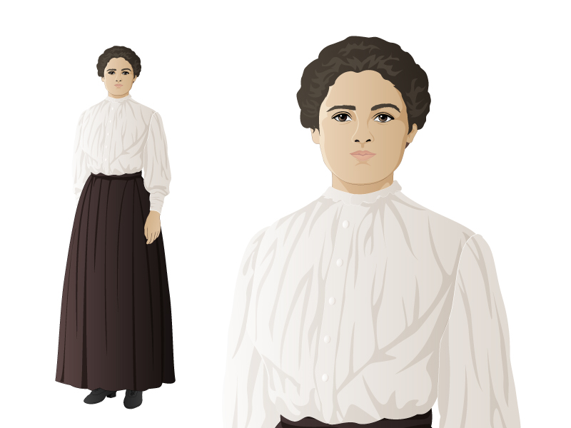 Character art of Clara Lemlich