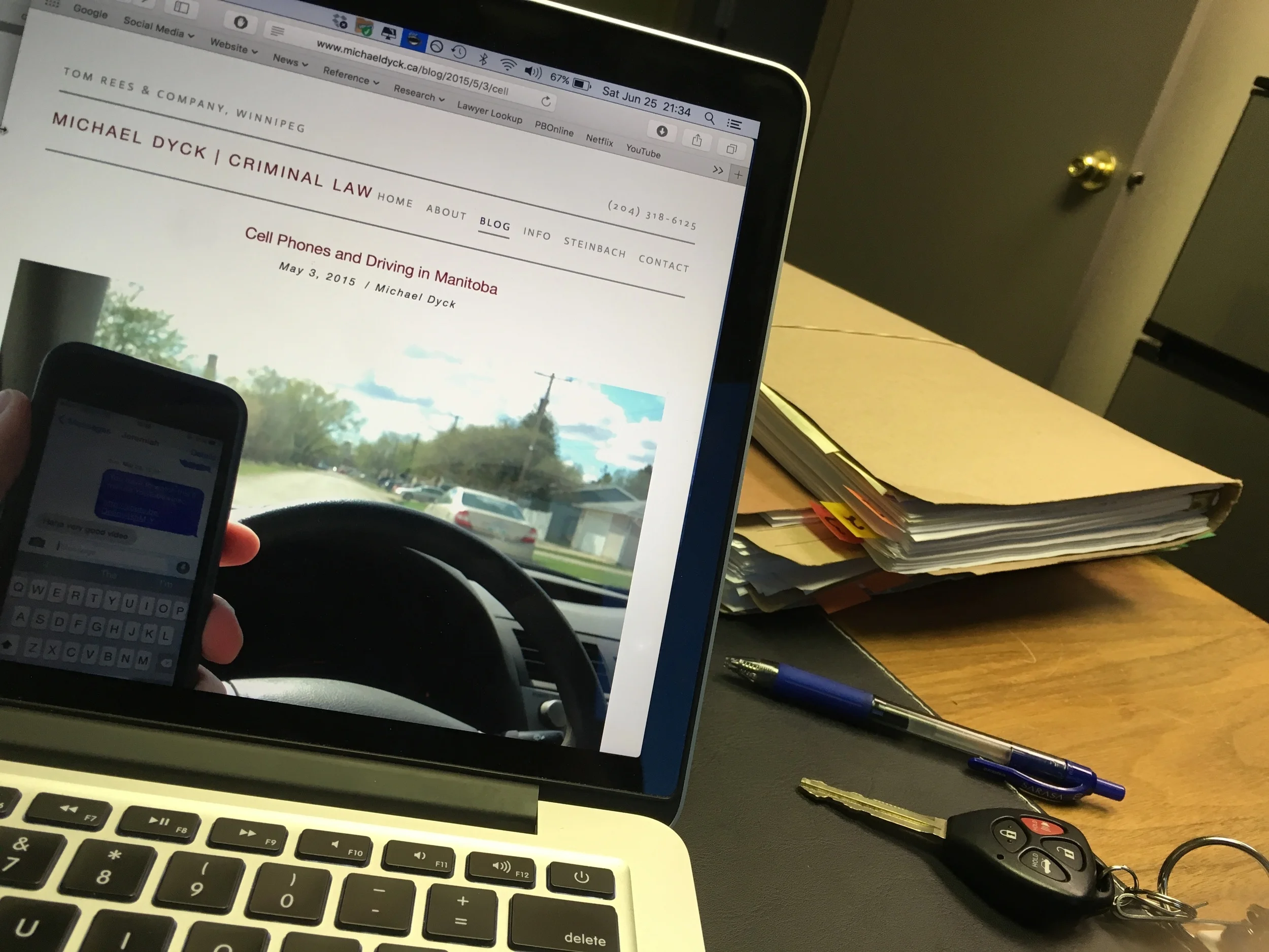 Cell Phones and Driving in Manitoba (June 2016 Update)