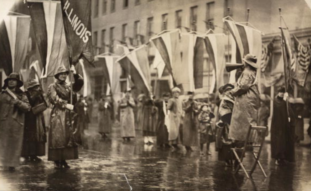 Grand Picket at the White House, eve of President Woodrow Wilson's second inauguration