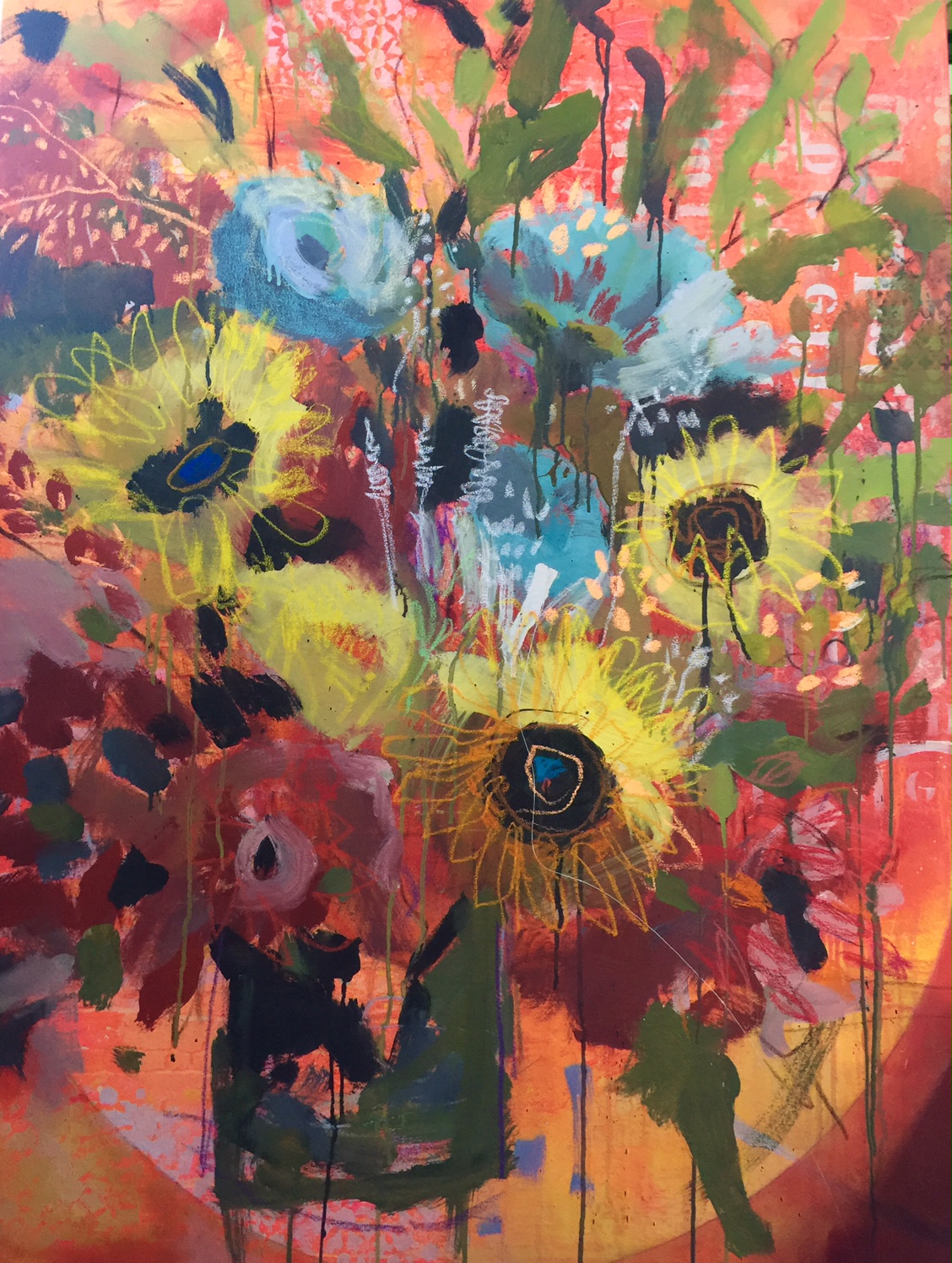 Fresh Picked Flowers, process shot