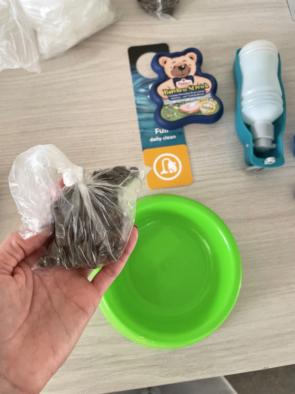 Porcie granúl jednotlivo.