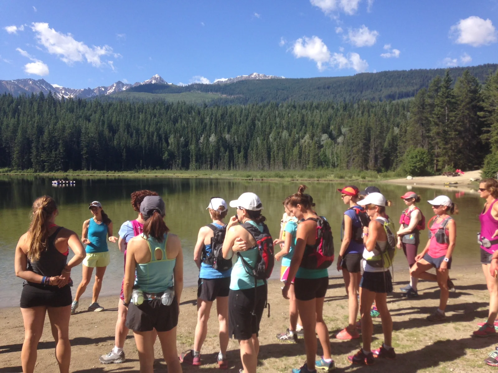 Learning about proper running form before we hit the trails in Golden.