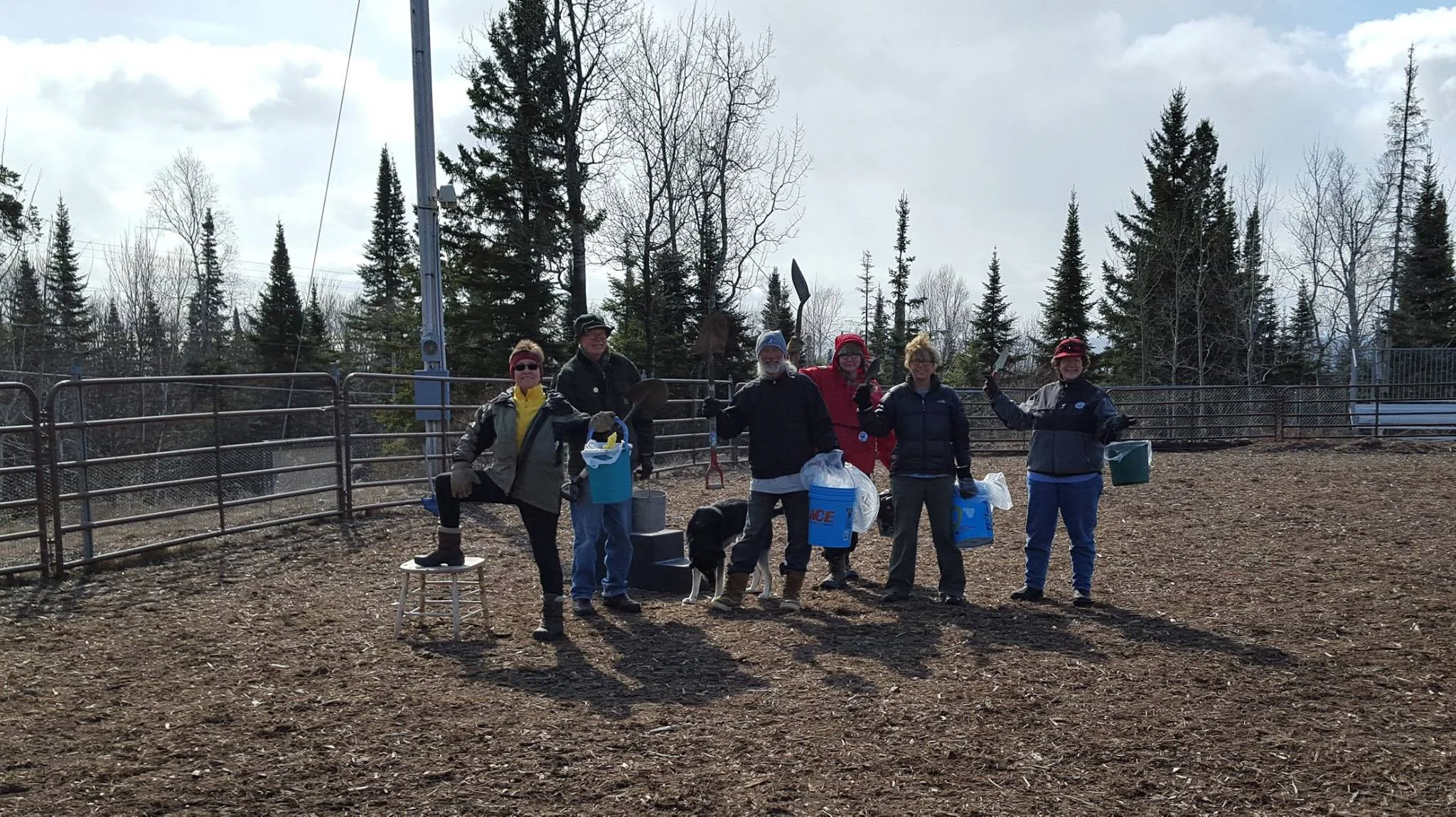 Volunteers perform spring clean-up after a busy winter at the park. 