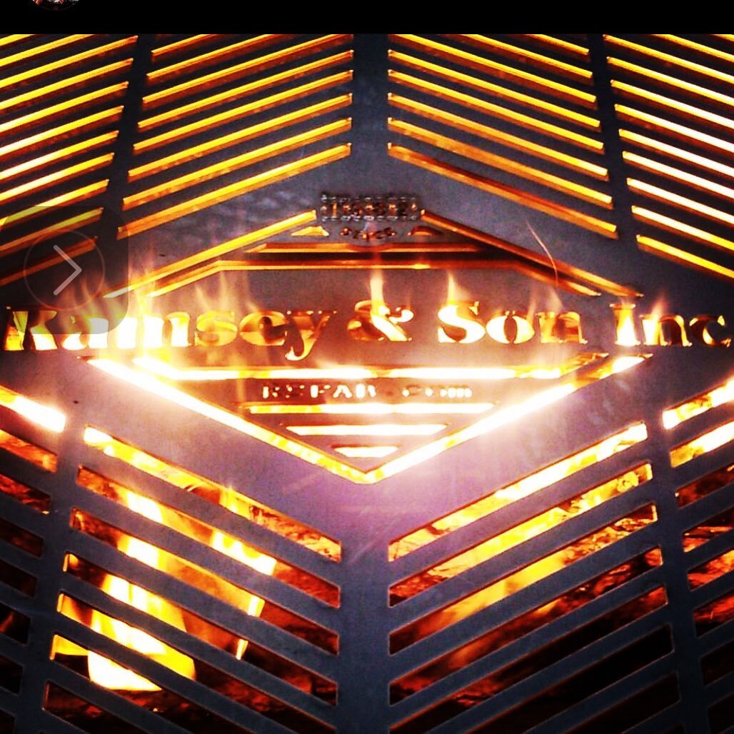 Custom grill we did awhile back. #grill #custom #fire #firepit #warmth #coldweather #lasercutting #laser #rsfab1982