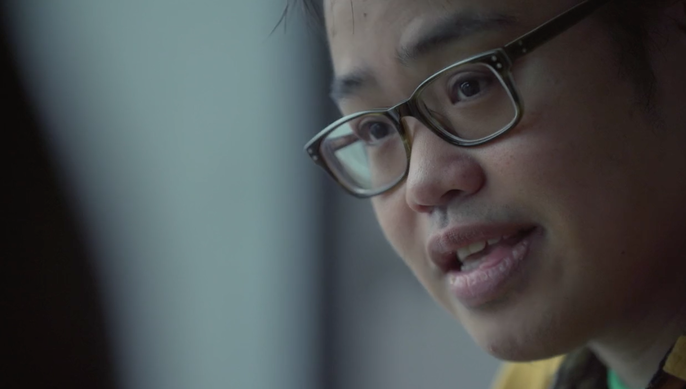 A dramatic moment in, Silicon Valley's Secret , punched in to 200mm to create the "lean-forward" moment.