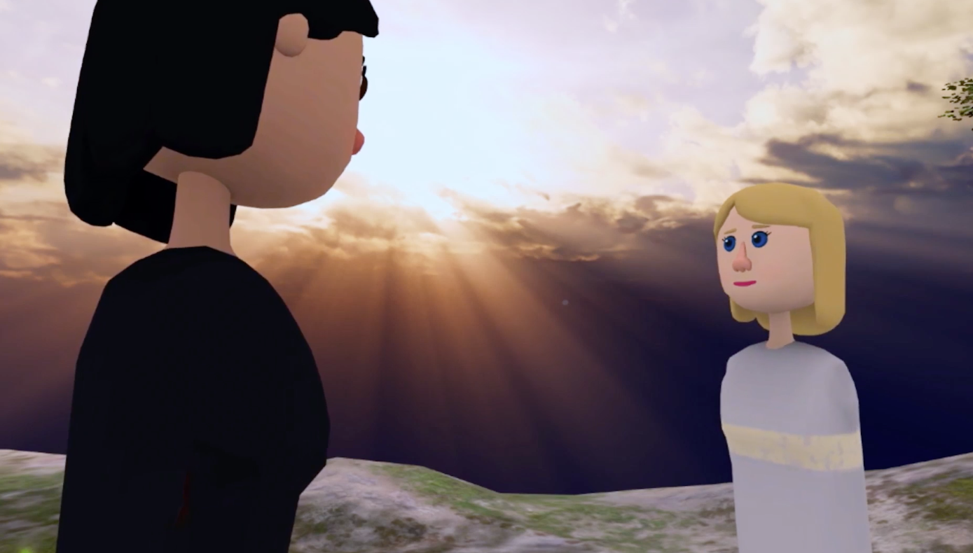 A still from, I Love You Bot, from director, Roxy Hunt's VR POV camera.