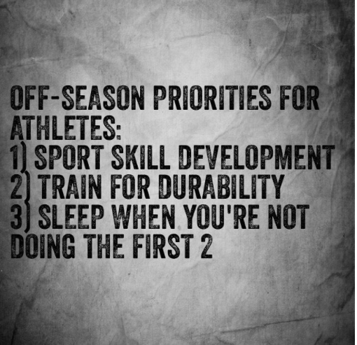 OFF-SEASON PRIORITIES FOR ATHLETES