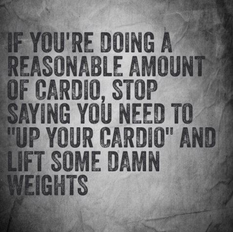 DON'T UP YOUR CARDIO - LIFT WEIGHTS INSTEAD