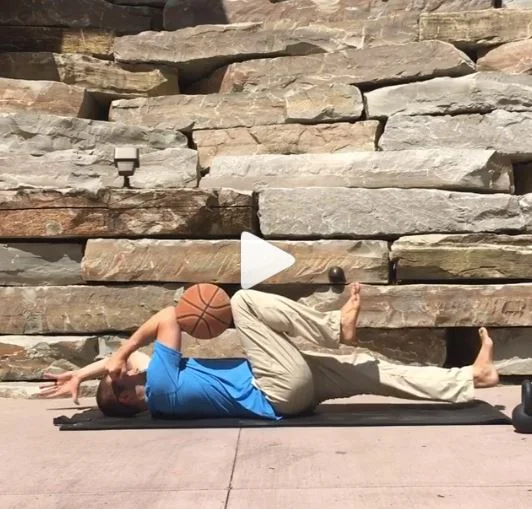 This Dead Bug exercise might look simple but it will quickly fire up your core! 