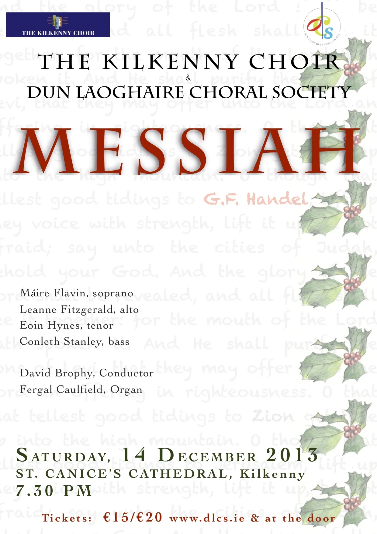 Messiah, St Canice's Cathedral, Kilkenny, 14th December 2013