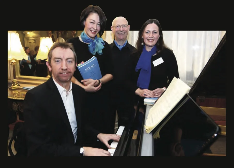 David Brophy, Michi Eidt-Maharry, Jim Flavin & Lucy O'Reilly at the Mozart Mass launch at The Mansion House. Photo: Darren Kinsella