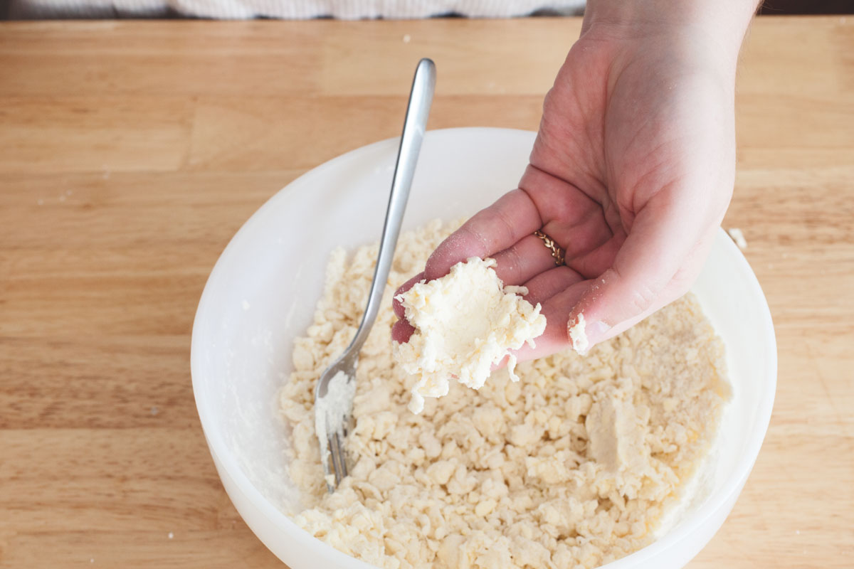The Pinch Test: If your dough stick and holds shape, you've added enough water.